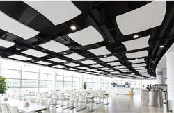 Fiberglass Suspended Panel Interior Acoustic Ceiling Board