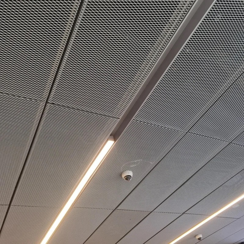 Powder Coated Aluminum Expanded Wire Mesh Ceiling