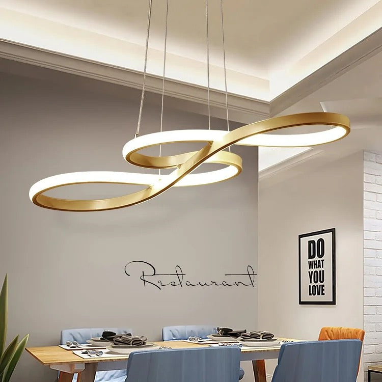 Modern Luxury Gold Dining Table Chandelier Pendant Lights