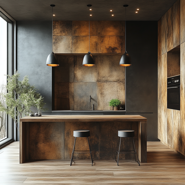 Combining Wood, Tiles, and Metals for a Unique Interior Look