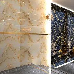 White Marble Gold Vein Bathroom Glazed Porcelain Tile