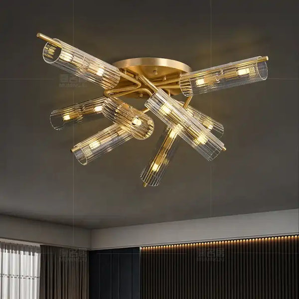 Modern Luxury Brass Gold Ceiling Light