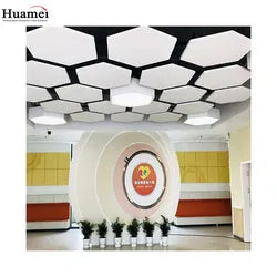 Factory suspended board hexagon fiberglass acoustic false ceiling