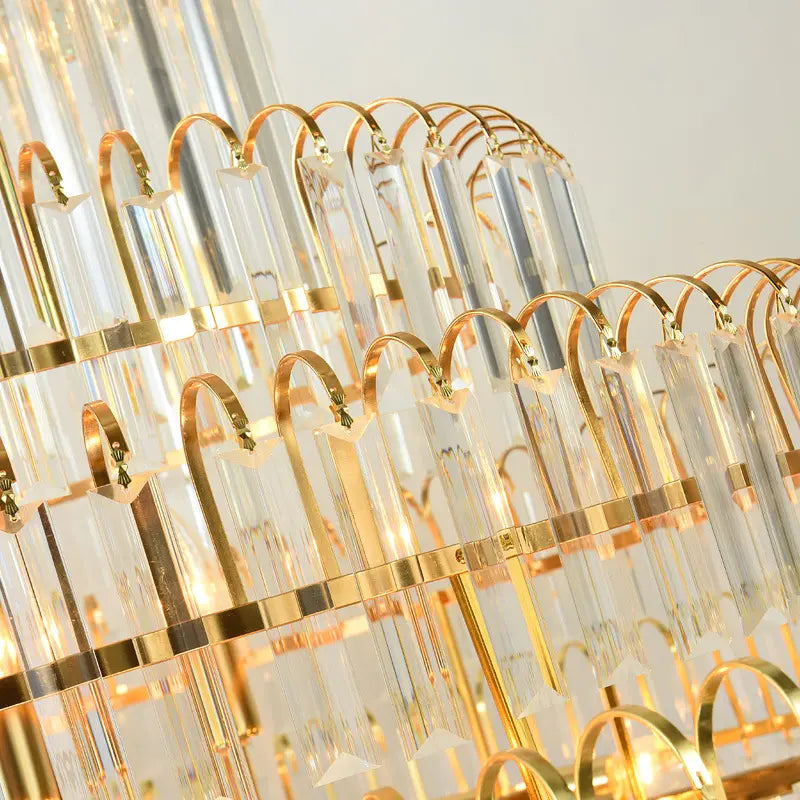 Luxury European-style Lustre Golden Crystal Chandelier