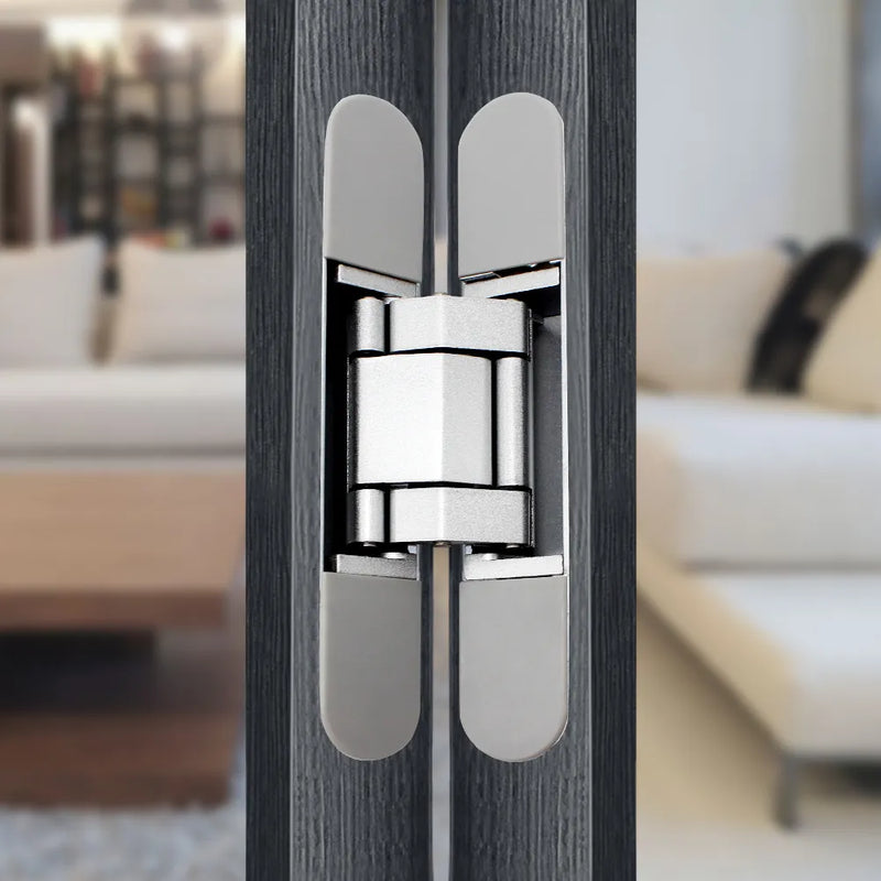 1PCS Interior Wood Door Hidden 180 Degree 3D Adjustable Zinc Alloy Invisible Hinge