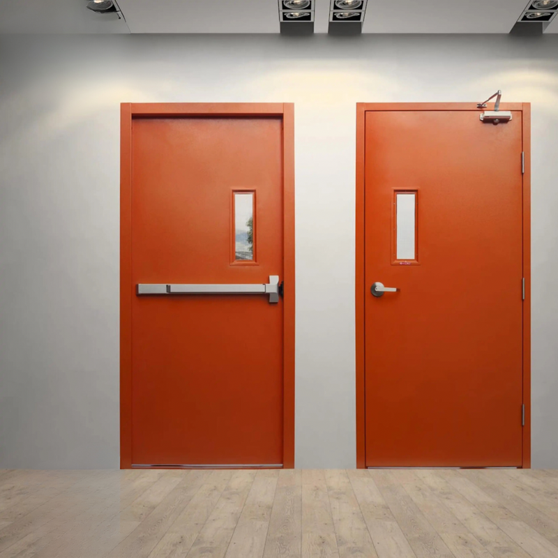 High Quality Commercial Fire Rated Double & Single Exterior Metal Door