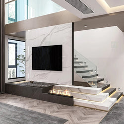 Carrara White Glossy Polished Floor Porcelain Marble Tile