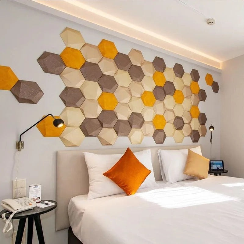 3D Modern Leather Interior Wall Panel