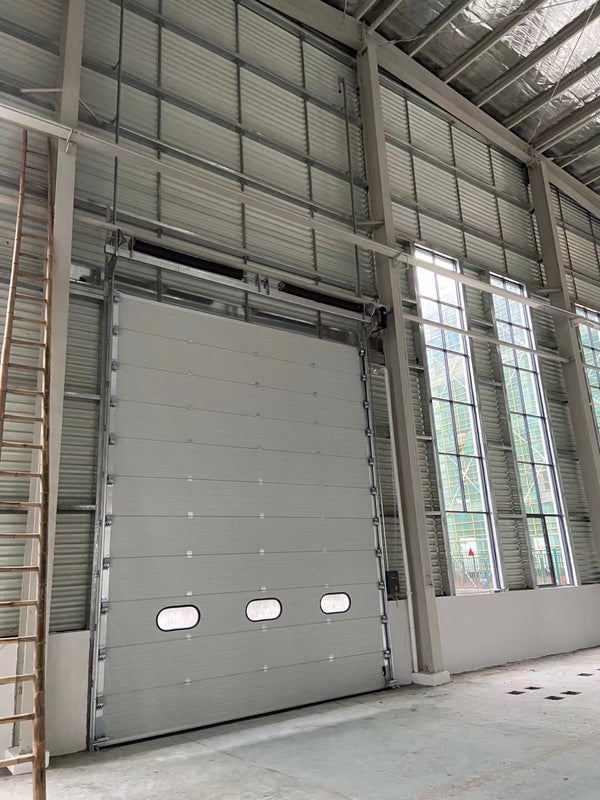 Automatic large lift overhead steel bifold sectional garage door
