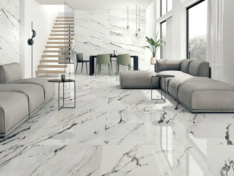 Living Room Polished Porcelain Marble Tiles