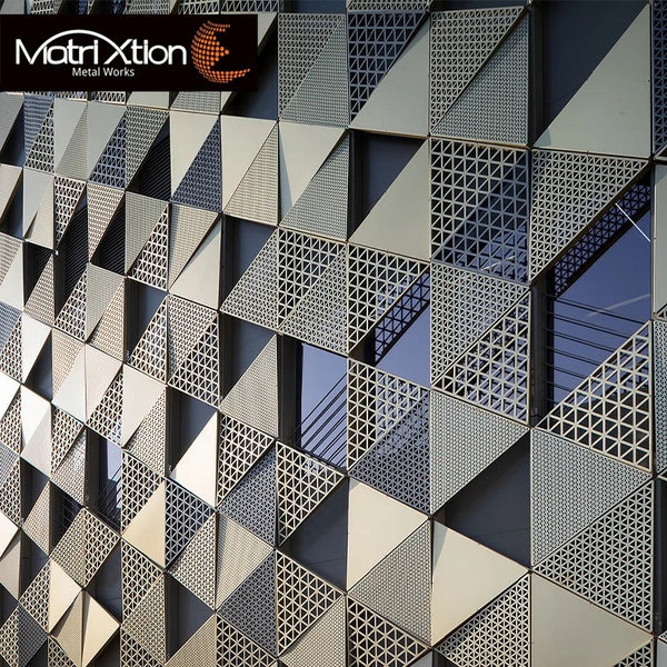 Exterior Metal Solid Aluminum Perforated Design Wall Cladding