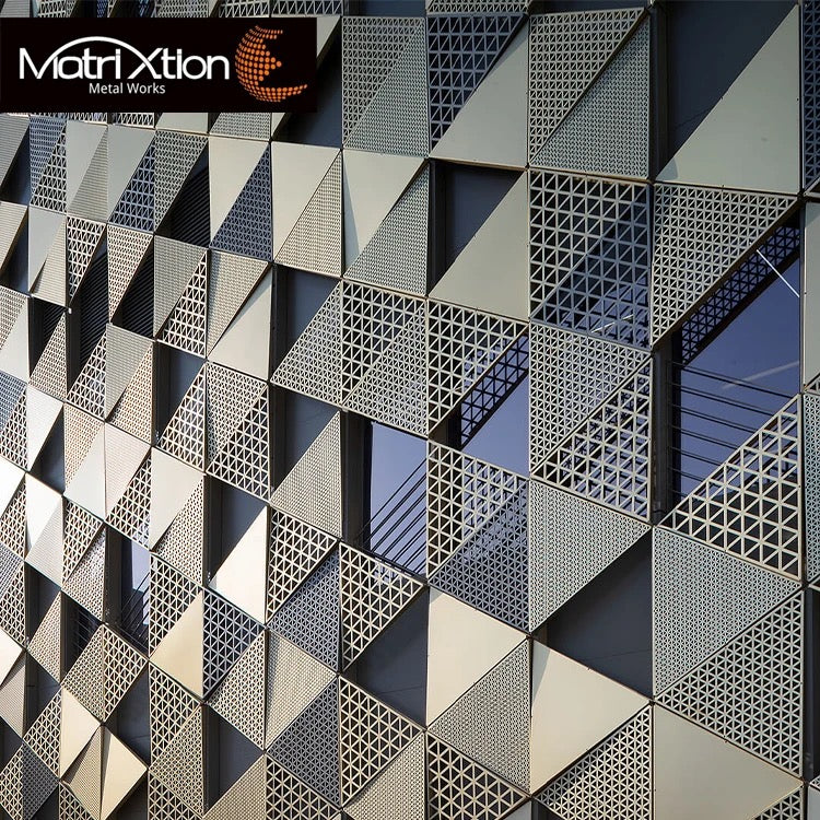 Exterior Metal Solid Aluminum Perforated Design Wall Cladding