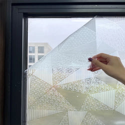 Privacy Control Frosted Triangular Pattern Modern Window Film