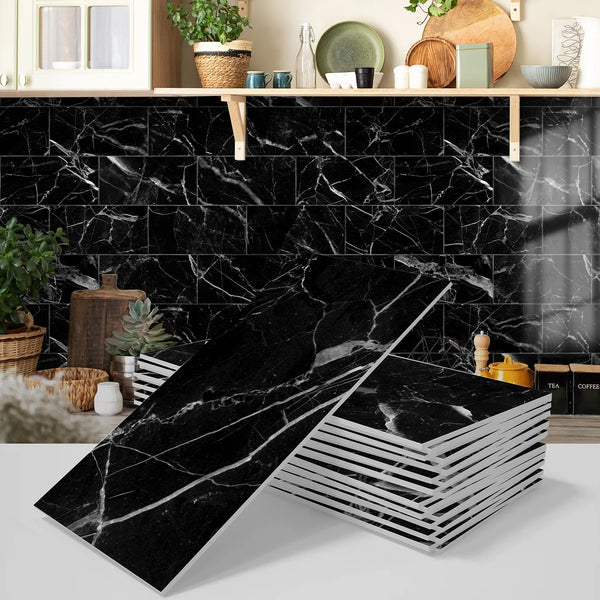 Self-Adhesive Vinyl Foam Marble Wall Sticker Wallpaper for Kitchen Bathroom