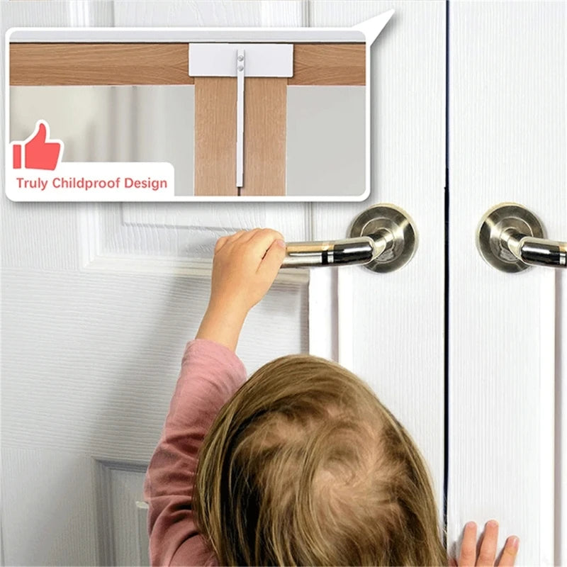 Metal Bifold Door Lock Easy to Use Double Door Lock Convenient Child Safety Lock A Practical Solution for Home Security