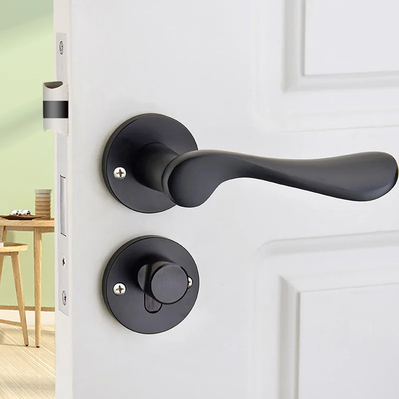 Marie Door Handle Lock Set For Interior Doors Modern Split Lock Cylinder With Keys Bedroom Bathroom Mute Door Handles Universal