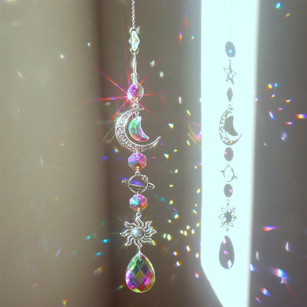 Moon Sun crystal light-catching ornament-Buy Now