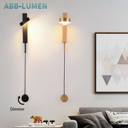 LED wall bedroom nordic dimmable bedside lamp