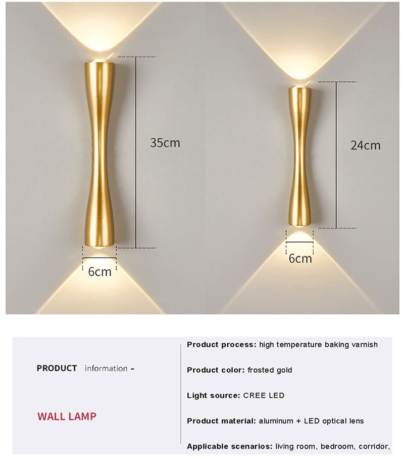 Modern Waterproof Minimalist LED Wall Lamp