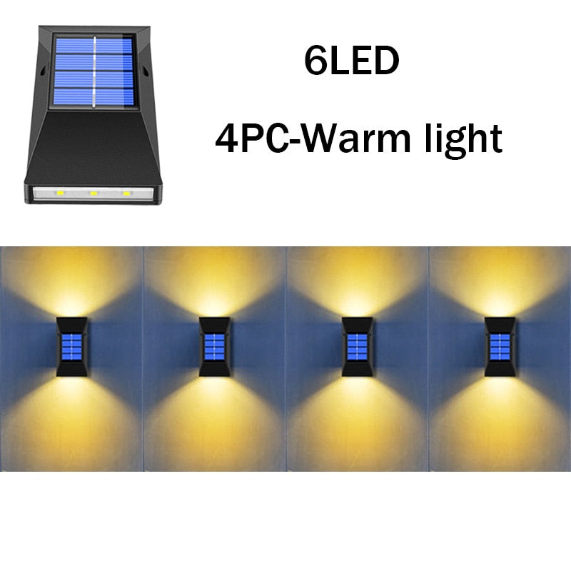 Smart LED Solar Waterproof Outdoor  Wall Lamp