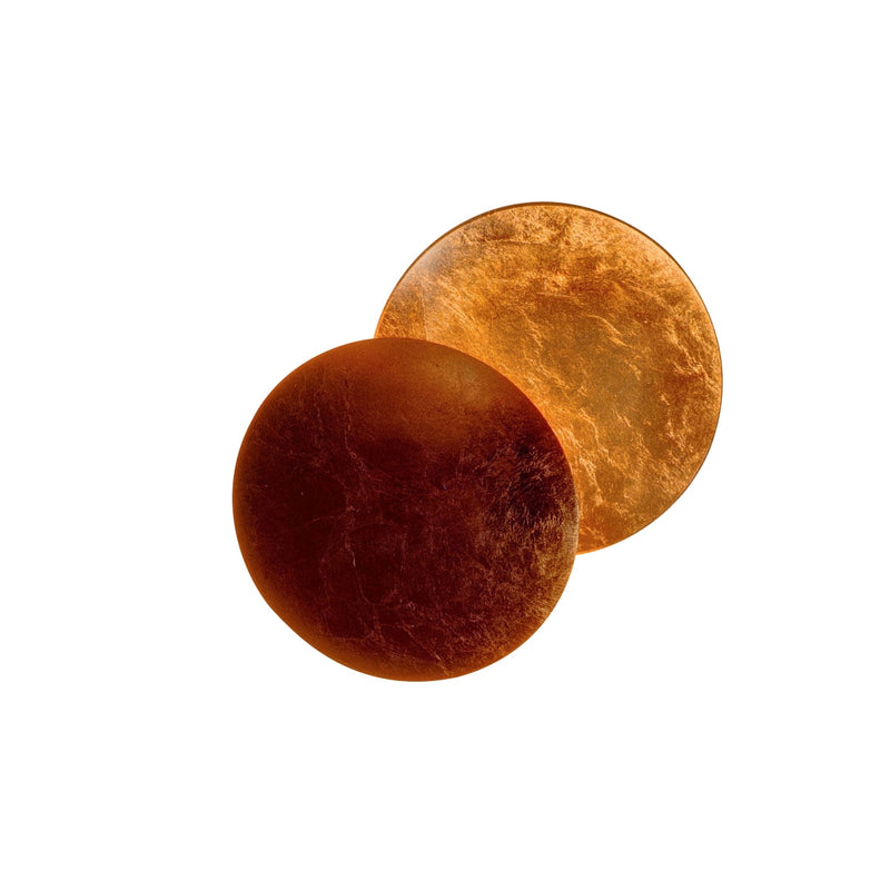 Moon Eclipse Round Gold Copper LED Light Wall Sconce-Buy Now