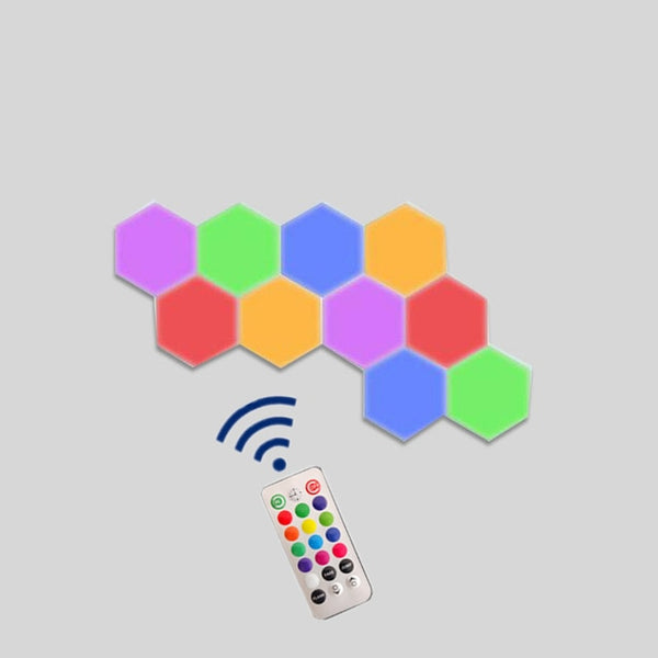 Quantum Hexagon Modular Honeycomb  Led Light with Remote Control