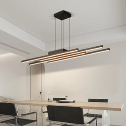 Black Nordic chandelier modern minimalist bar counter living room dining room light aluminum material LED lamp designer style